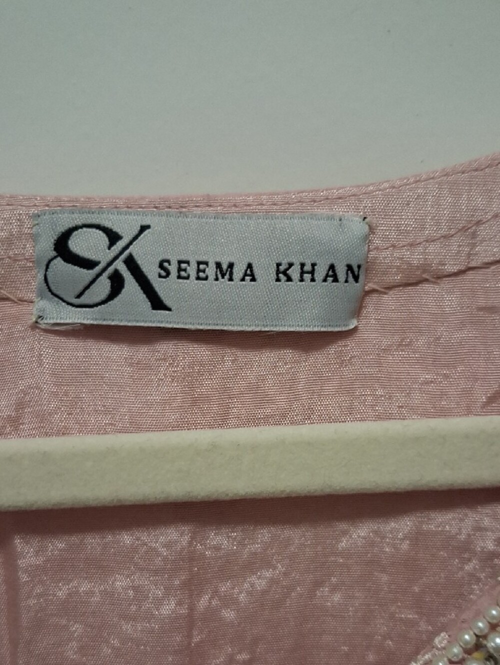 Embroidered Long Sleeve Pink Anarkali Dress - Picture 2 of 7